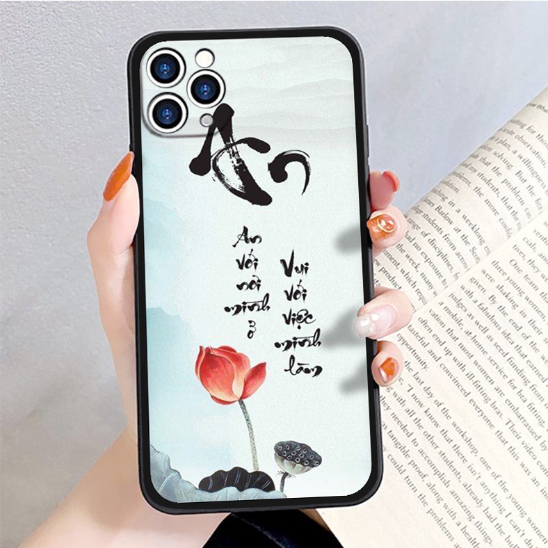 Ốp lưng iphone 13promax Chữ An cạnh vuông dẻo cho iphone 6splus/7/7plus/8/8plus/x/xr/xs/11/12/pro/max/13promax tr388