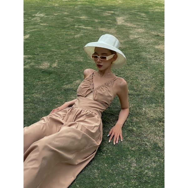 CoNIN- Signature Jumpsuit hai dây xêp ly