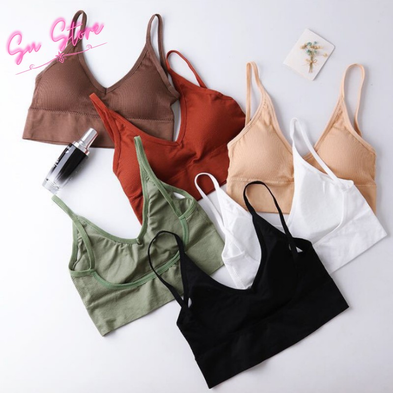 Áo Lót Nữ 2 Dây Cotton Sexy, Áo Bra Hở Lưng Thun Nữ [Mút Có Thể Tháo Rời] - 367 | WebRaoVat - webraovat.net.vn