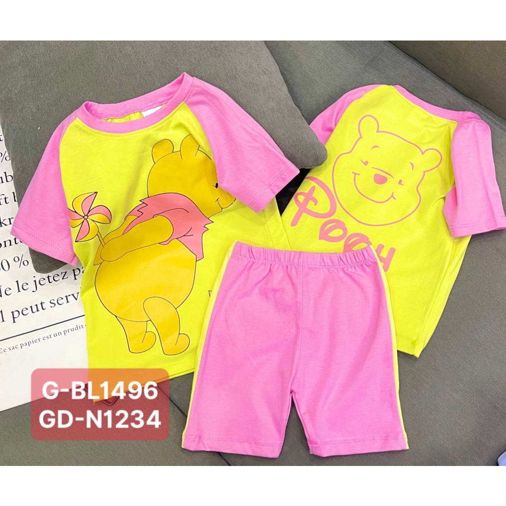 [22-40] Bộ ngố hoạt hình bé gái size đại
