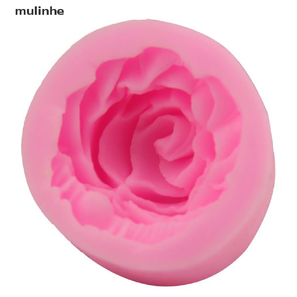 Khuôn Silicon Làm Bánh / Xà Phòng Hình Hoa Hồng Nở 3D