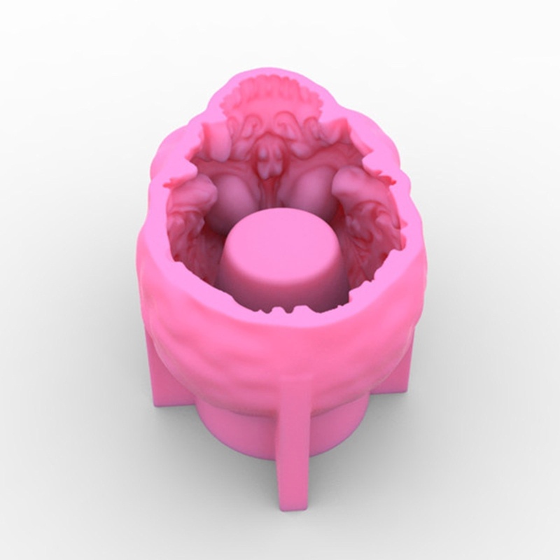 Khuôn Silicone Làm Giá Đỡ Nến / Xà Phòng Hình Đầu Lâu 3D