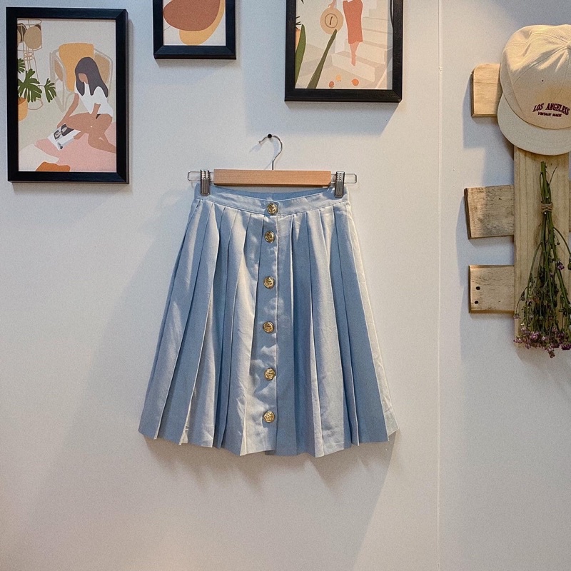 CHÂN VÁY XẾP LY XANH PASTEL - HÀNG NHẬT -@luna.maay