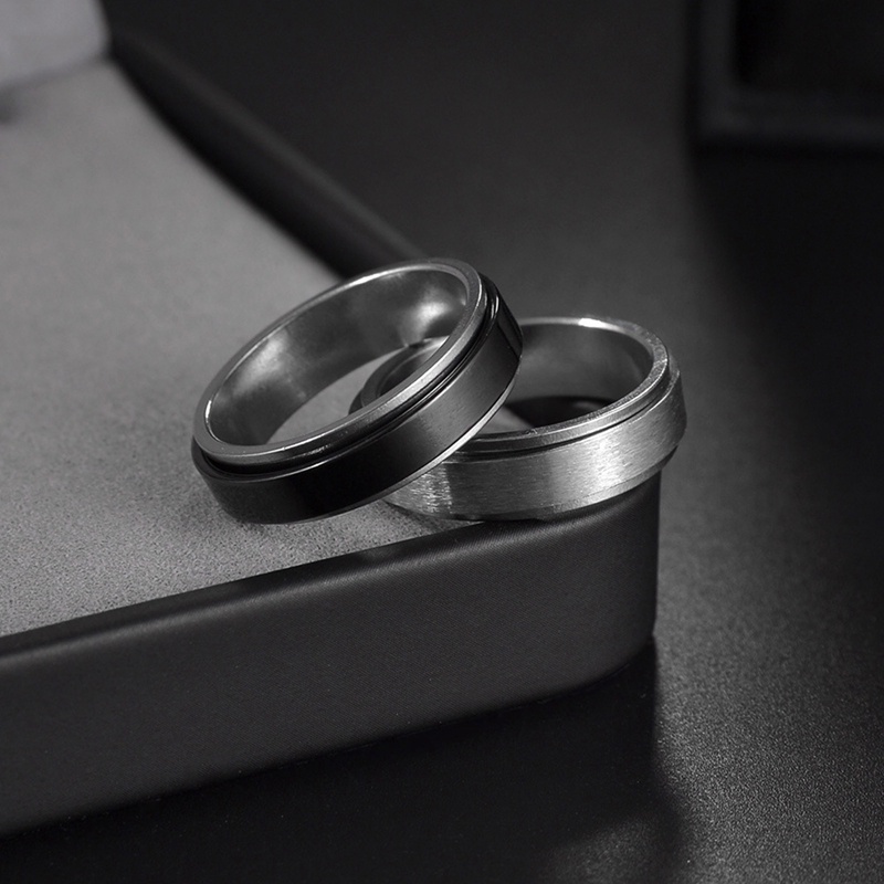 Nhẫn Xoay Bằng Thép Không Gỉ Cho Nam Và Nữ