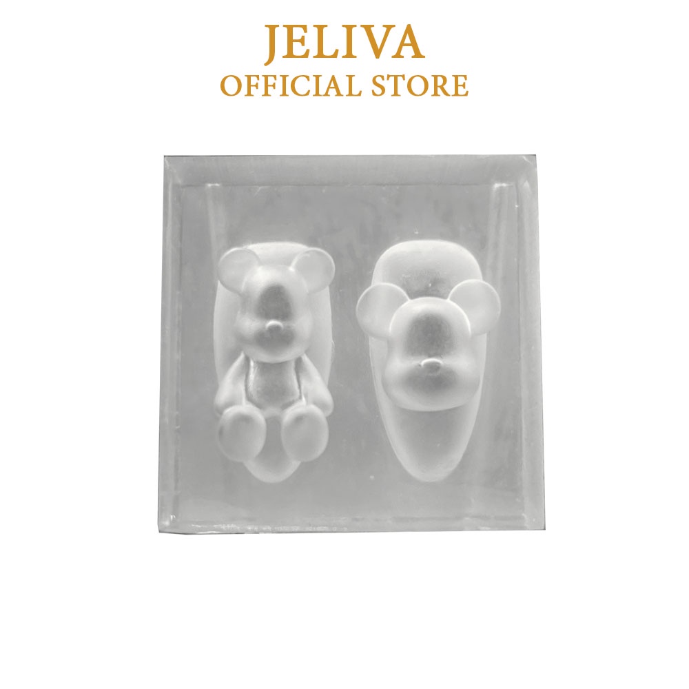 Khuôn silicon nail gấu bearbrick JELIVA