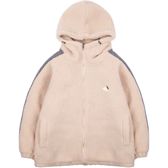 Áo khoác lông cừu sọc tay trần bông Ulzzang oversize unisex siêu đẹp siêu chất 🧡