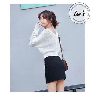 ÁO KHOÁC MỎNG LEN DÁNG CROPTOP