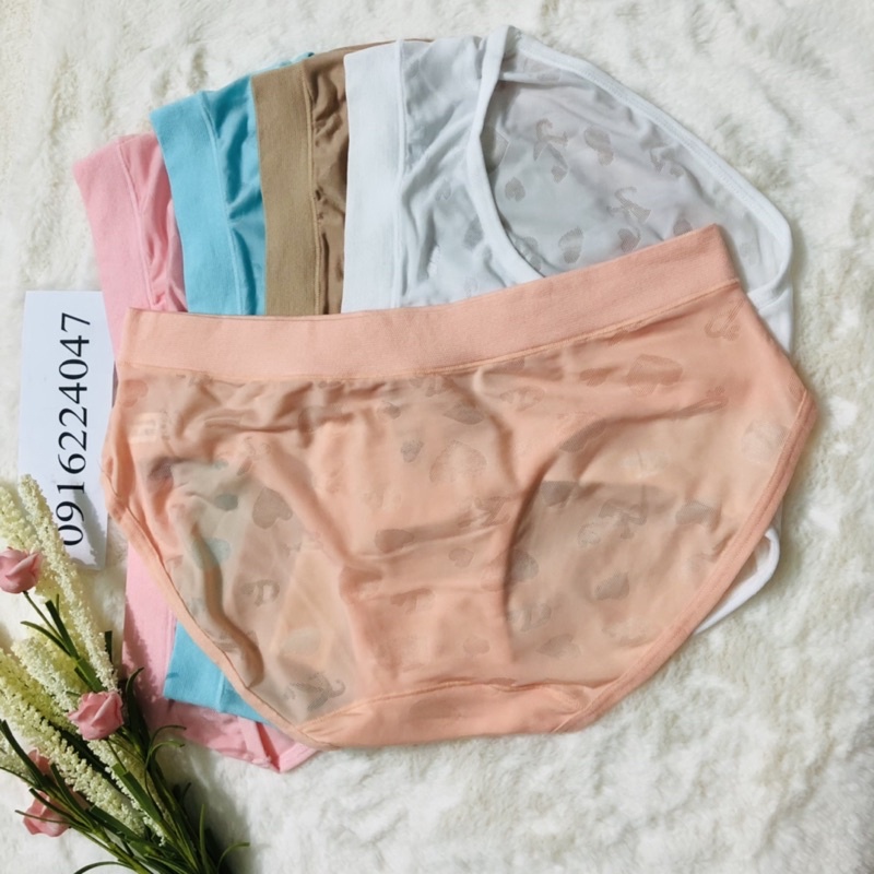 Set 10 Quần lót nữ Thịnh phát size trung, quần chíp nữ voan ép lưng dệt cực êm
