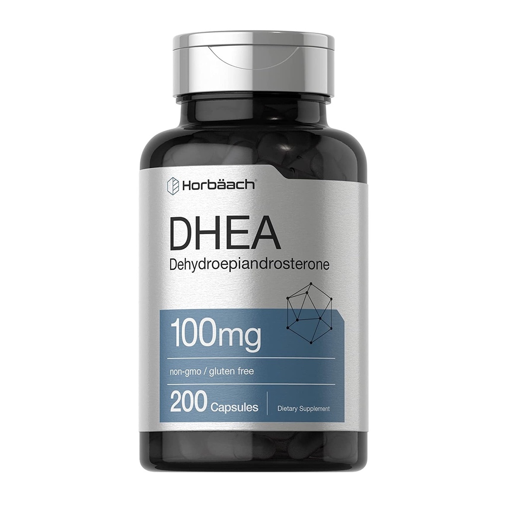 Horbaach DHEA 100mg - Viên uống tăng cường sinh lý nam và nữ, cân bằng nội tiết tố, chống lão hóa 200 viên