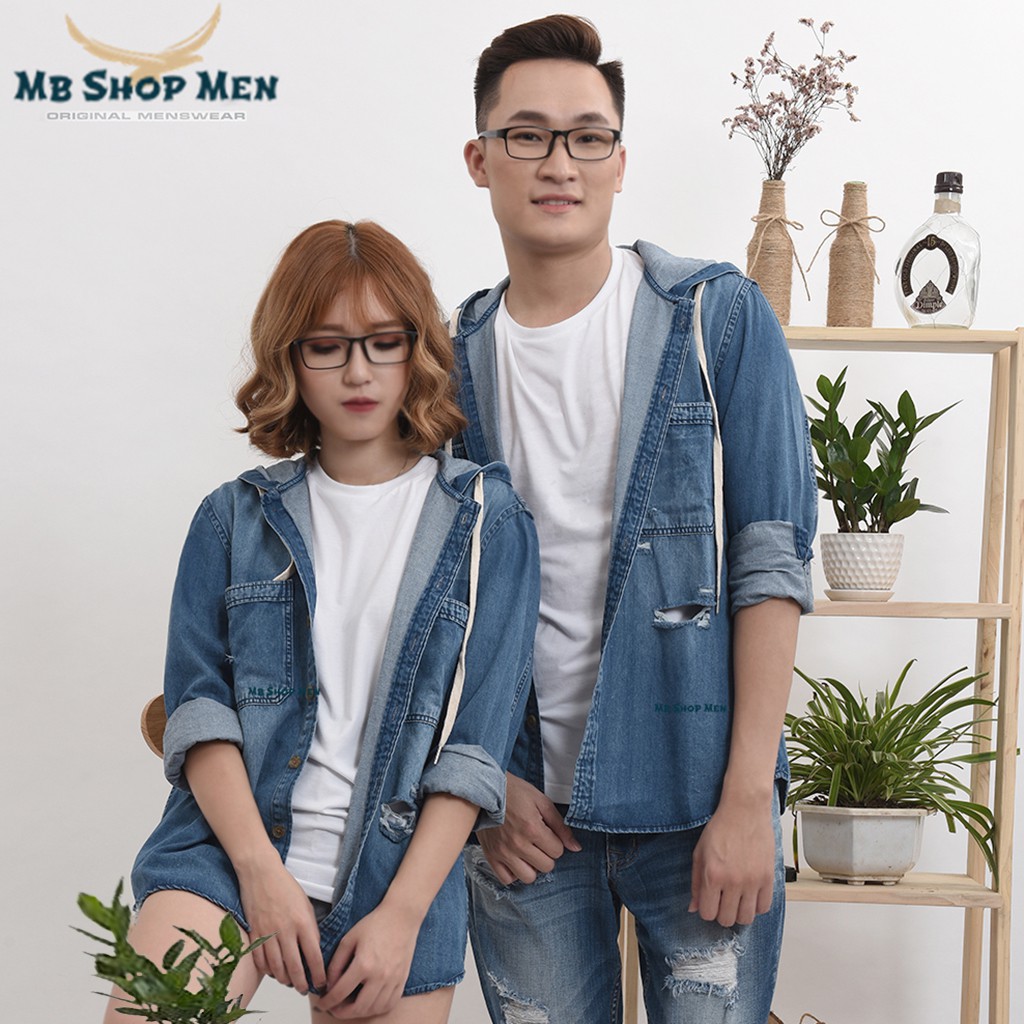 Áo khoác sơ mi nam nữ cao cấp dài tay có mũ vải nhập Hàn Quốc chuẩn sơ mi xuất khẩu mẫu mới nhất