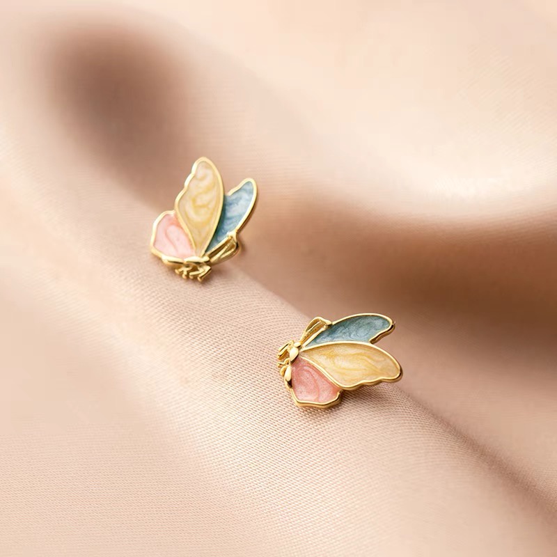 Khuyên tai bạc ý 925 mạ vàng 18k CECY- 2771