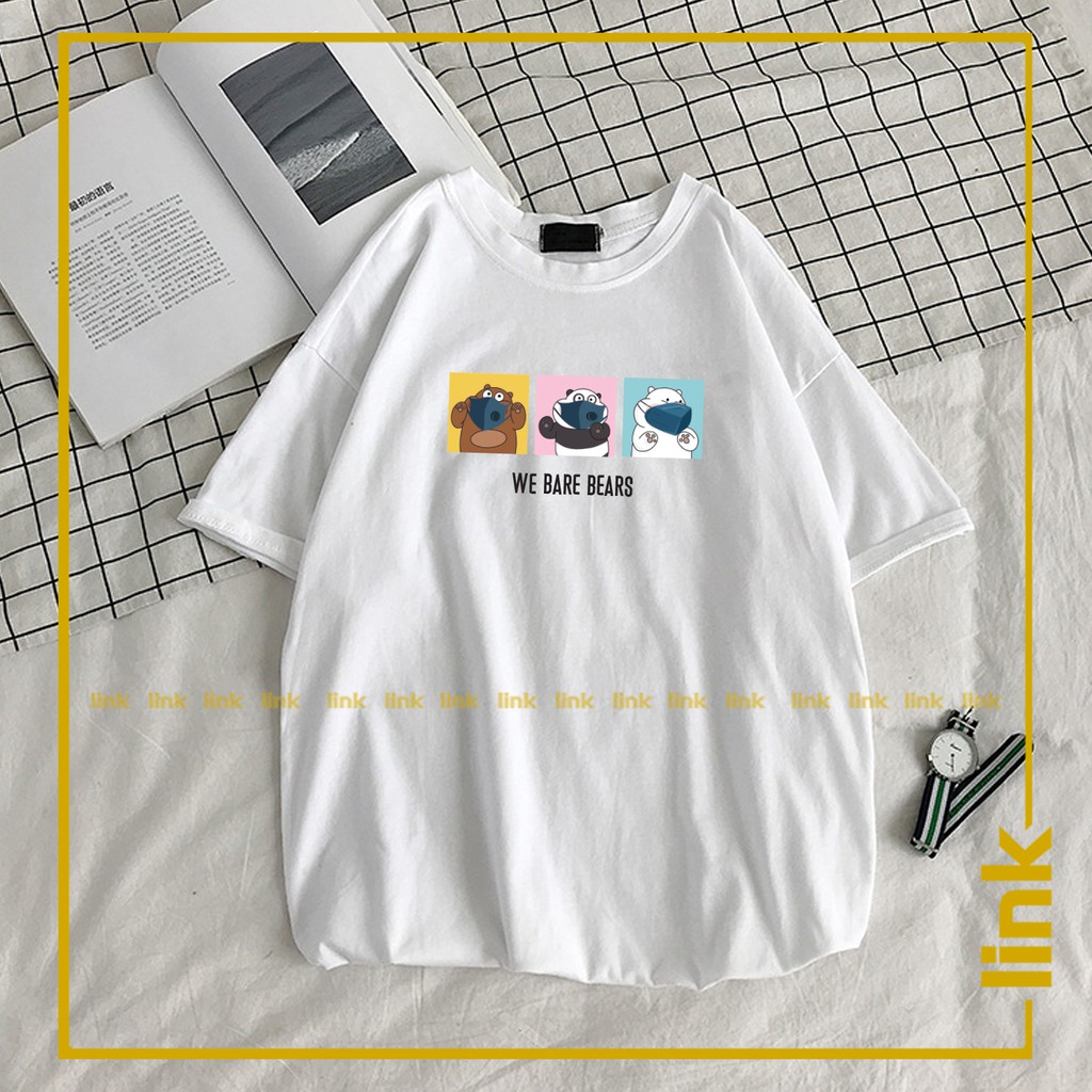 Áo thun unisex tay lỡ WE BARE BEARS - Chúng tôi đơn giản là gấu CUTE
