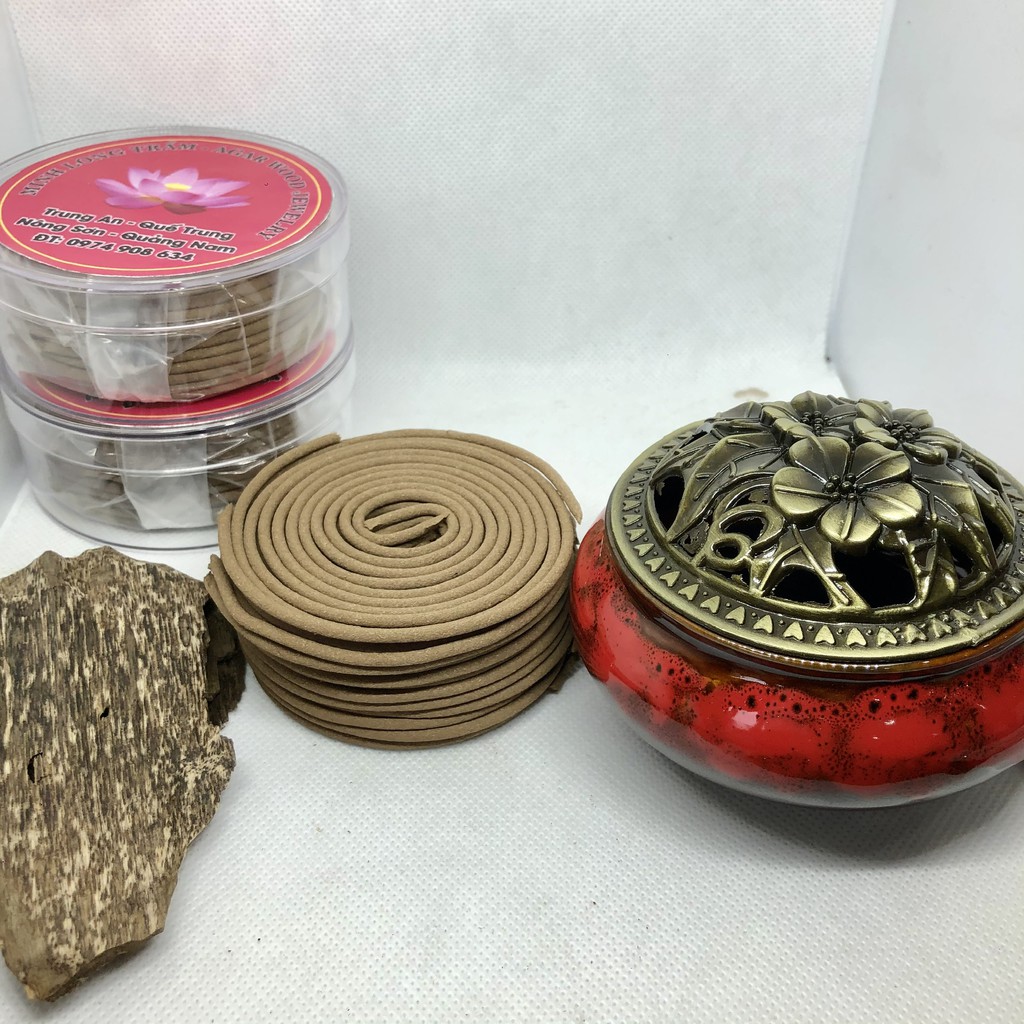 Nhang Vòng Khoanh Trầm Hương - 100% Trầm Hương Tự Nhiên - 1 hộp 24 khoanh đơn- 1 khoanh cháy 4h | BigBuy360 - bigbuy360.vn