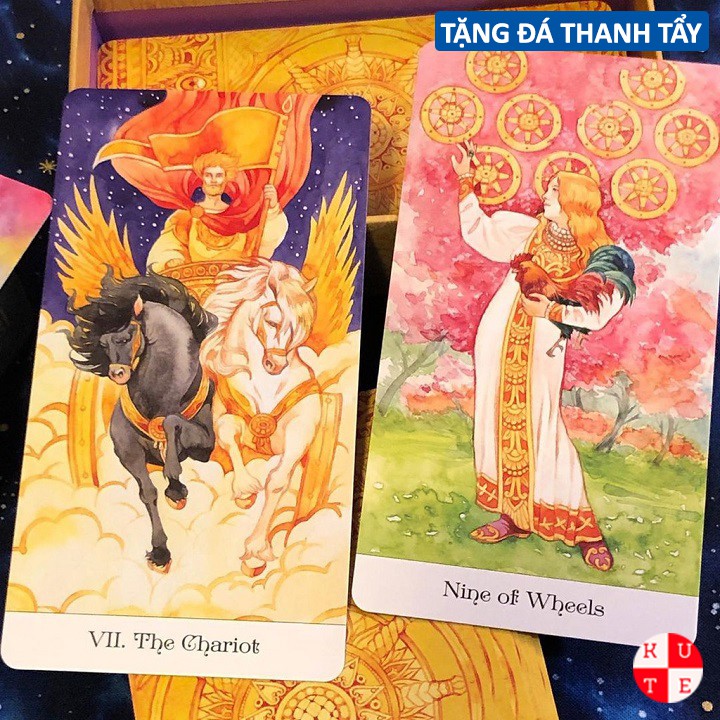 Bài Tarot Of The Golden Wheel 78 Lá Bài Tặng File Tiếng Anh Và Đá Thanh Tẩy C58