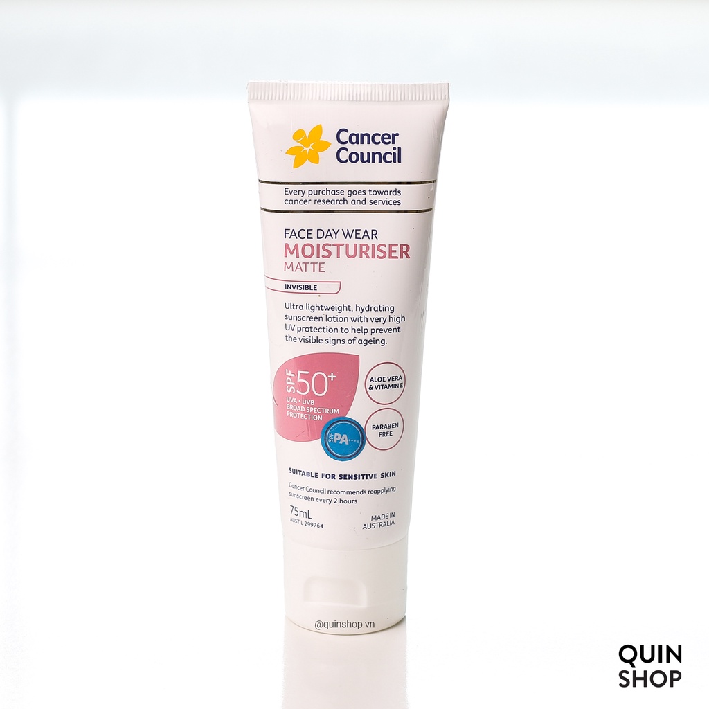 Kem Chống Nắng Hằng Ngày Cho Da Khô, Da Dầu Cancer Council Active, Moisturising, Face Day Wear, Ultra Sunscreen