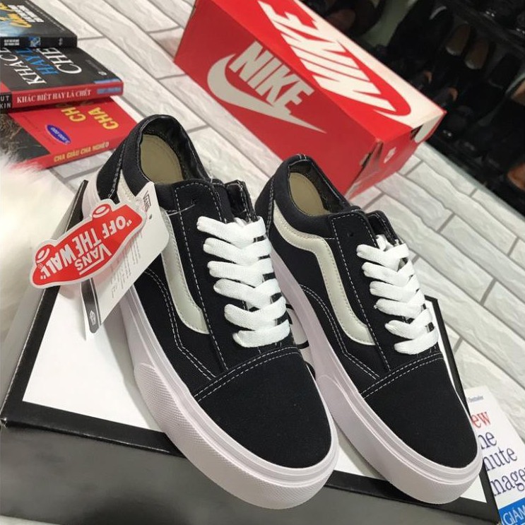 Giày lười 🧡 giá rẻ 🧡 GIÀY VANS OLD SKOOL MÀU ĐEN full box bill đủ size nam nữ