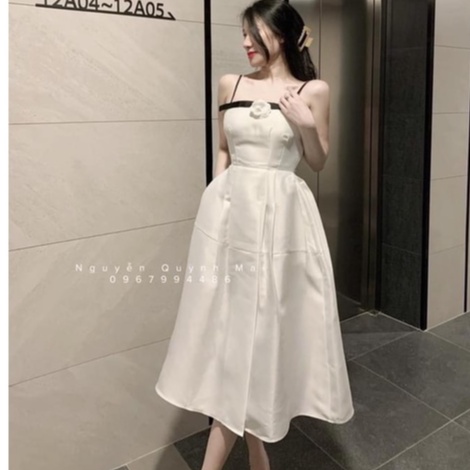 Váy thiết kế, đầm dự tiệc đính hoa sang chảnh chất đẹp LIOS | BigBuy360 - bigbuy360.vn