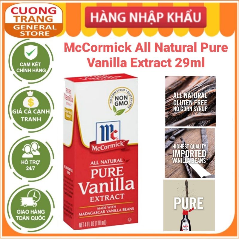 McCormick Chiết xuất Vanilla Nguyên chất 29ml