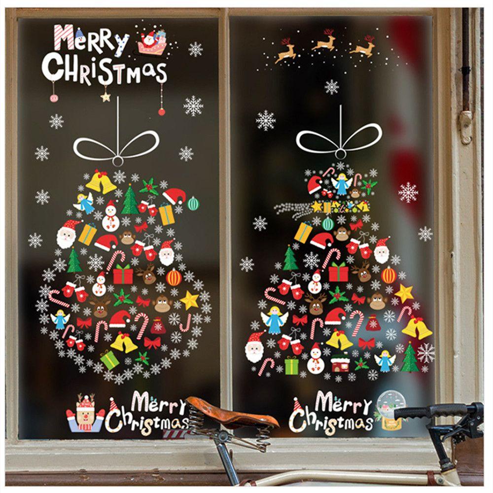 LAKAMIER Decal dán tường Chống Thấm Nước Theo Phong Cách Giáng Sinh