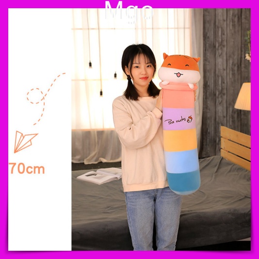 [Hàng Có Sẵn- Quà Tặng ] Gấu Bông Teddy Hình Con Sóc Hạt Dẻ Gối Ôm Nhồi Bông Siêu Dễ Thương Size 70cm