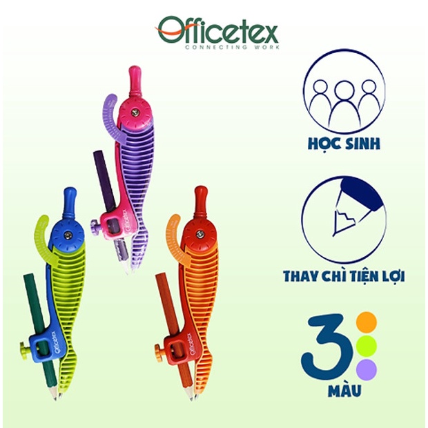 Compa Học Sinh Xác Định Được Bán Kính Officetex CO1001 ( SHOP GIAO MÀU NGẪU NHIÊN )