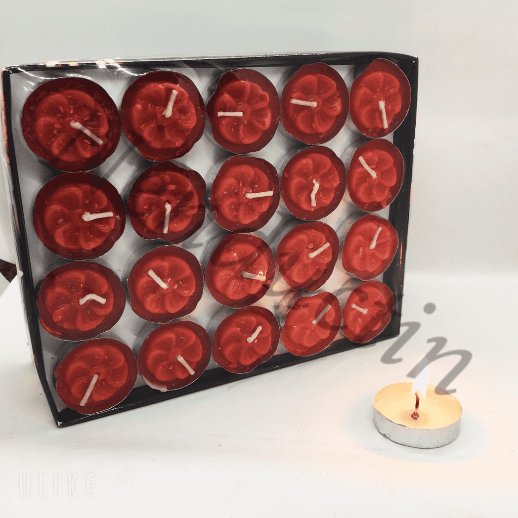 100 viên nến tealight hoa trắng đức tín không mùi không khói đốt tinh dấu