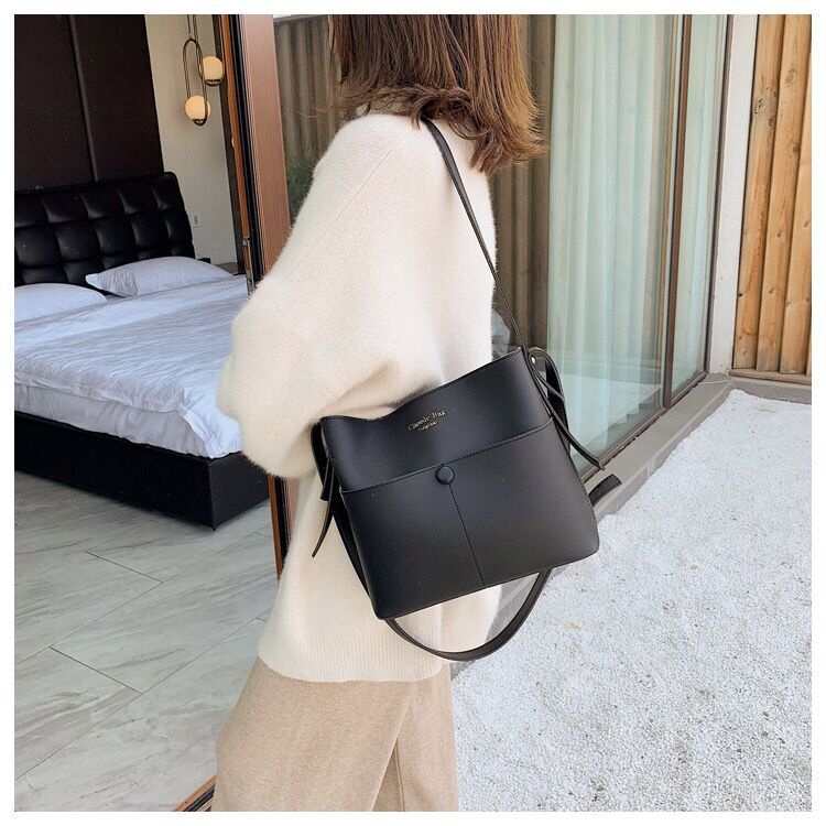 Túi xách nữ công sở đeo chéo Túi Tote đeo vai da PU bagic vuông đựng sách vở, đi làm đi chơi