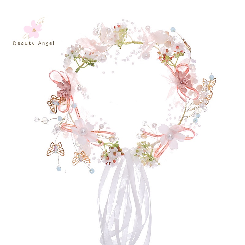 Mới Vòng Hoa Đội Đầu Đơn Giản Xinh Xắn Dành Cho Cô Dâu