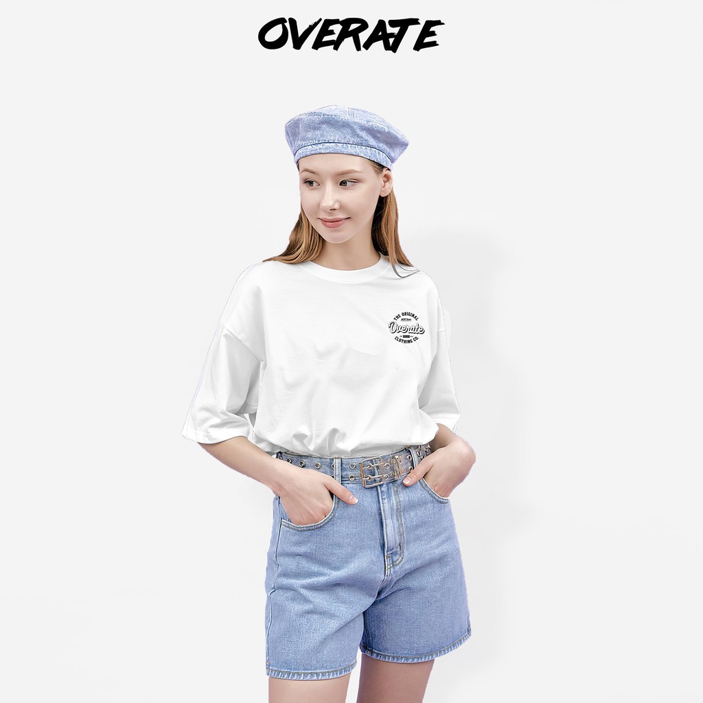 Áo Thun Tay Lỡ - Overate Form Rộng Unisex Vintage Màu Trắng OVT09 ( Chất Vải Siêu Đẹp ) | BigBuy360 - bigbuy360.vn