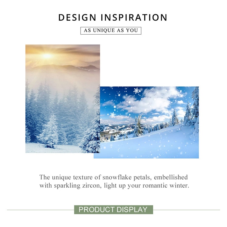 BAMOER Bông Tai bạc 925 Hình Hoa Tuyết Phong Cách Hàn Quốc BSE424