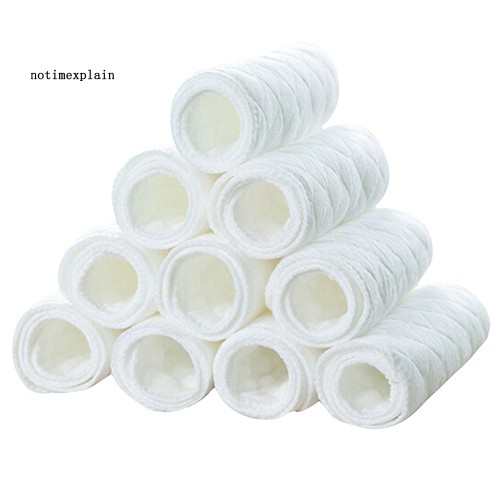 Set 10 Tã Lót Cotton 3 Lớp Dành Cho Bé Sơ Sinh Có Thể Tái Sử Dụng