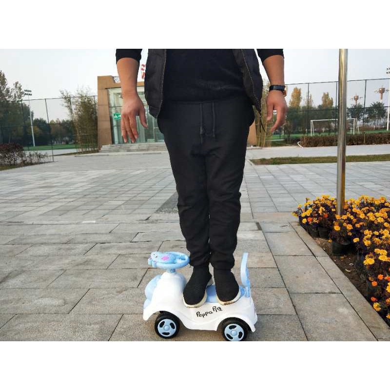 Xe chòi chân cho bé thăng bằng heo Peppa 2in1 có nhạc , tựa lưng và cốp.