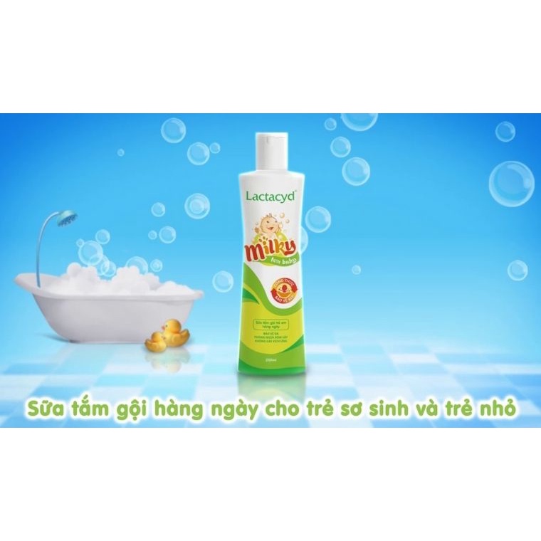 [Hàng Chính Hãng]-Bộ 2 chai Sữa Tắm Gội Trẻ Em Lactacyd Milky Bảo Vệ, Nuôi Dưỡng Da và Tóc Bé 500ml/chai