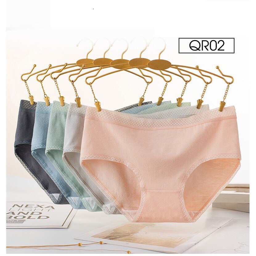 Quần Lót Cotton Cạp Lưới Cao Cấp QR02, Quần Chíp Tăm Tre Viền Lưới Mẫu Mới Sexy | BigBuy360 - bigbuy360.vn