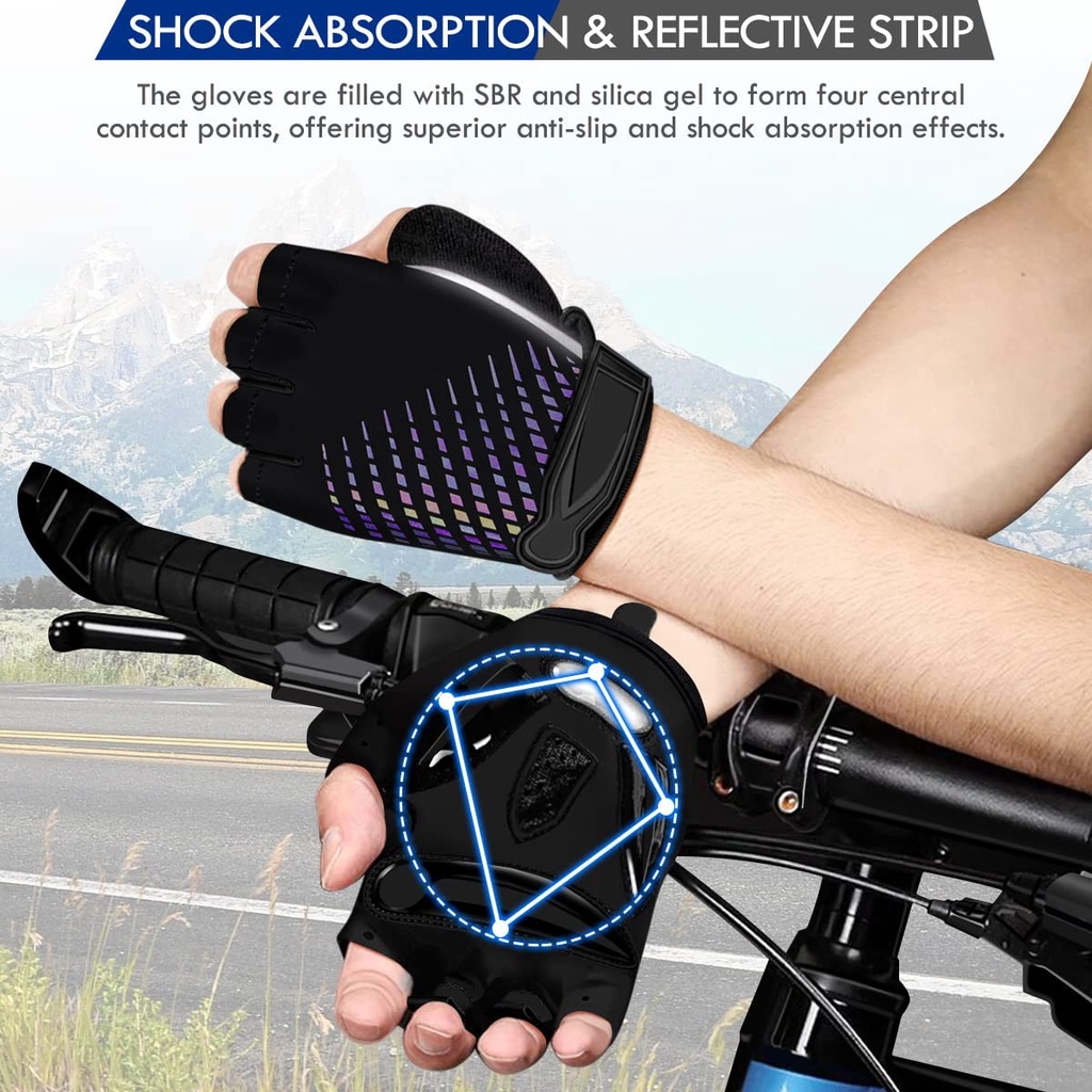 NEENCA Găng Tay Nửa Ngón Chạy Xe Đạp Địa Hình Cho Nam Nữ NEENCA