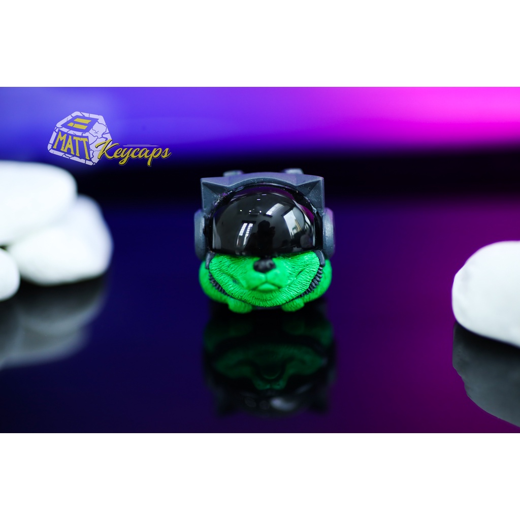 Sirius Keycaps - Black Combine Green color - Artisan Keycaps - Nút bàn phím cơ - Trang trí bàn phím cơ Sirius