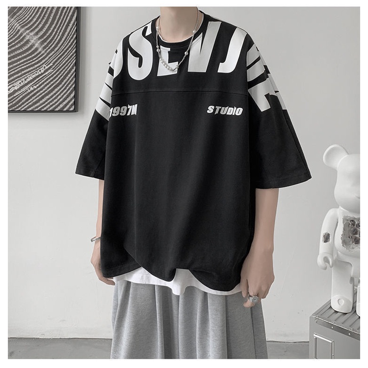 Áo Thun Nam Ngắn Tay Cổ Tròn Thời Trang Hàn