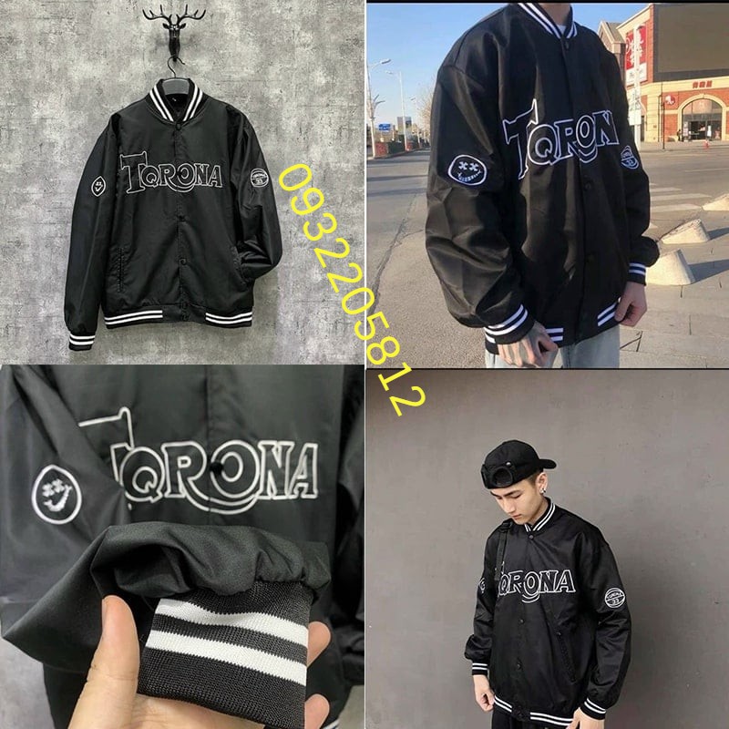 Áo Khoác Dù Bomber Nút Gài Dù 2 Lớp Giành Cho Nam Và Nữ Form Rộng