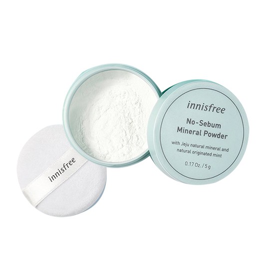 Bột phấn phủ kềm dầu hộp xanh Innisfree No-Sebum Powder 5g