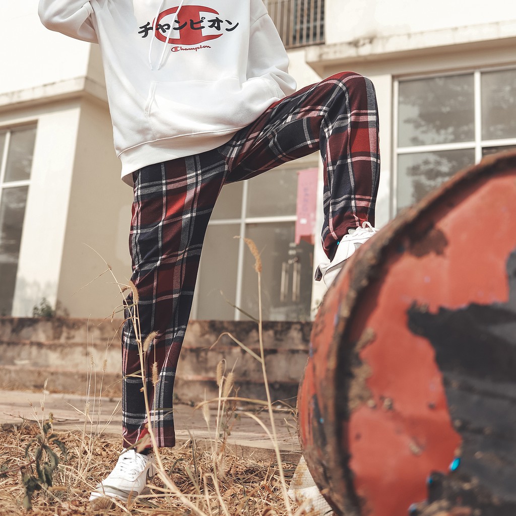 Quần Thun Baggy Caro Màu Đỏ | BigBuy360 - bigbuy360.vn