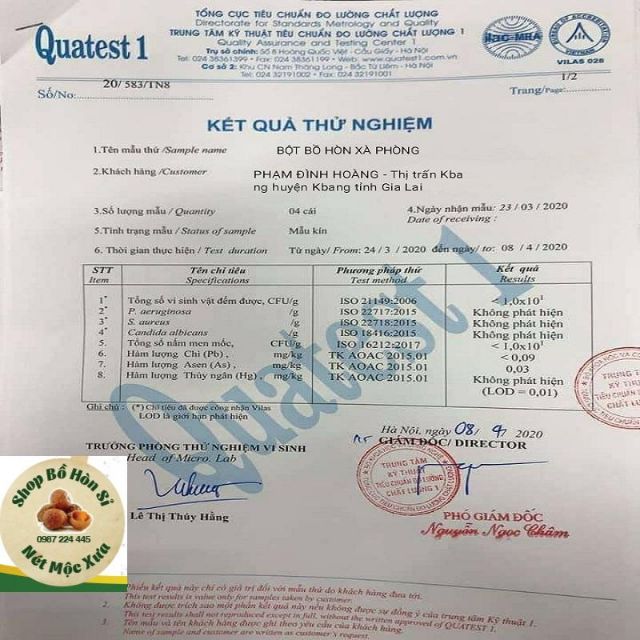 bột bồ hòn nguyên chất loại 1 (0.5kg) Kèm HDSD