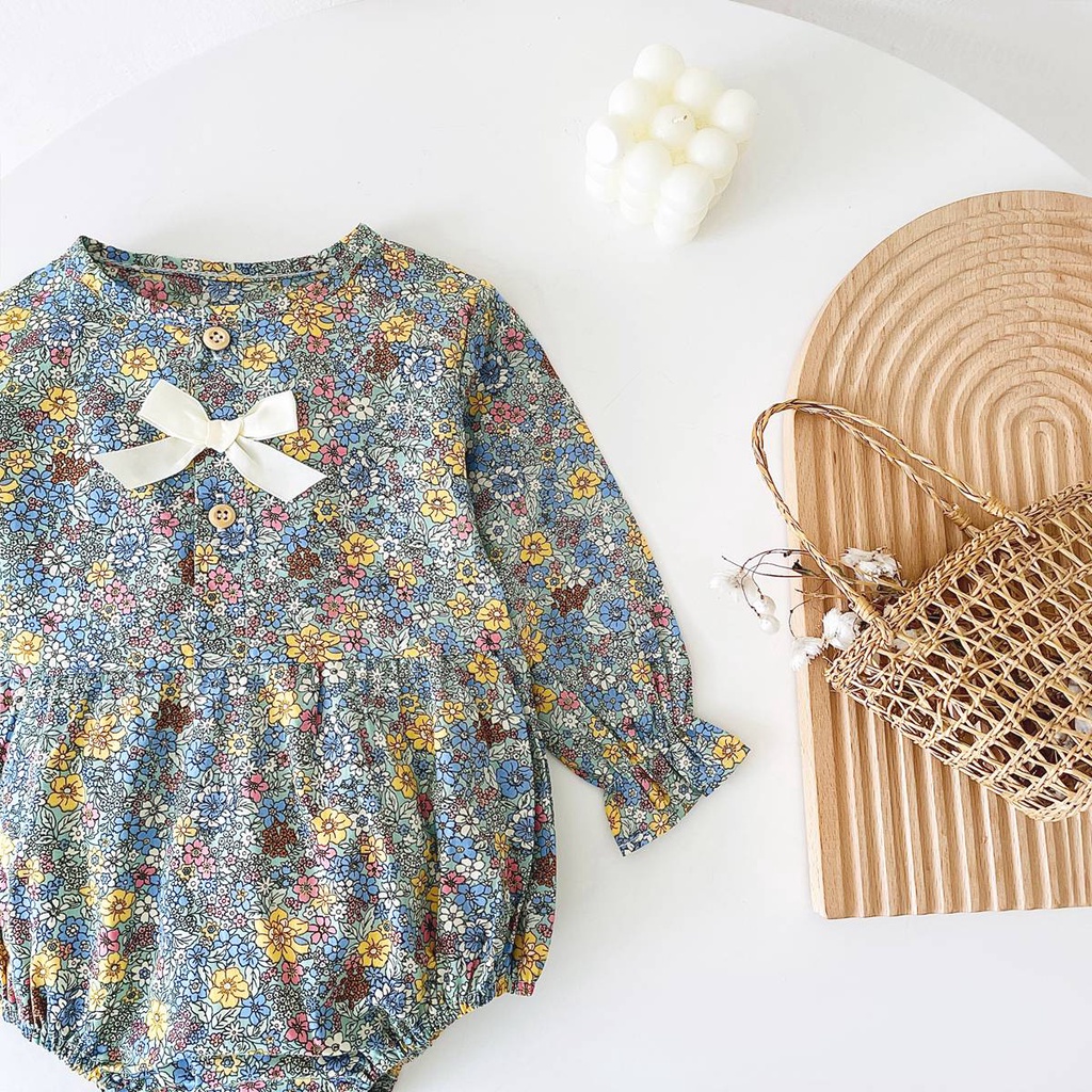 Sanlutoz Bộ Áo Liền Quần In Hoa Dễ Thương Cho Bé Gái