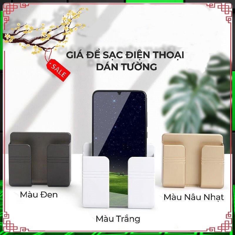 Kệ Dán Tường Để Điện Thoại, Remote - Giá Đỡ Sạc Điện Thoại Thông Minh Đa Năng Tiện Lợi