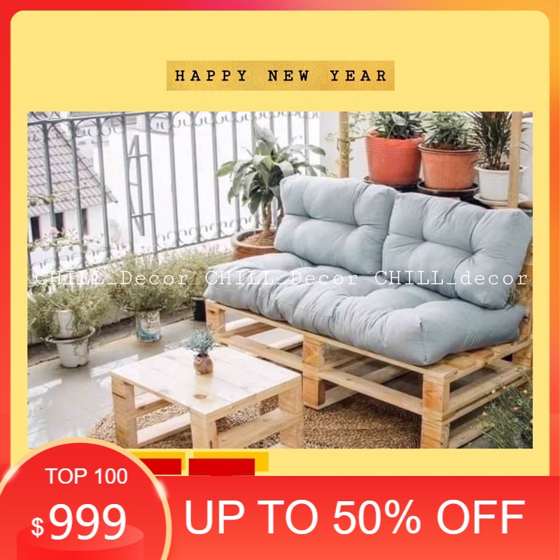 BỘ GHẾ SOFA PALLET CÓ ĐỆM - SOFA GỖ THÔNG - GHẾ GỖ THÔNG - BỘ ĐỆM CHO SOFA