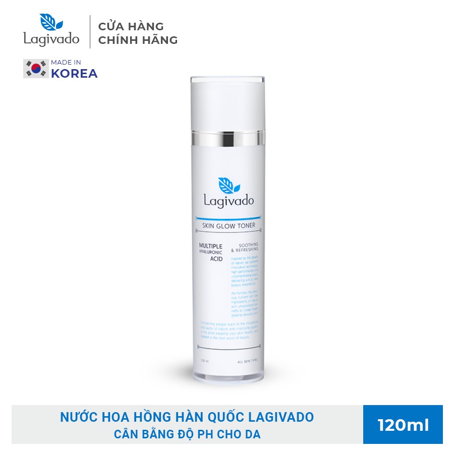 Nước Hoa Hồng cấp ẩm tất thì Hàn Quốc Lagivado Skin Glow Toner 120 ml