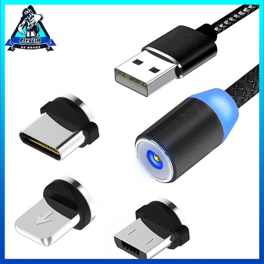 2M Cáp bện xoay 360 ° Cáp sạc từ tính với 3 đầu dây [8/15]