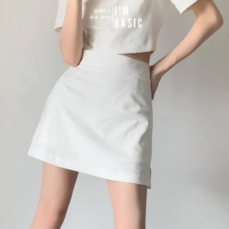Chân Váy Chữ A Nữ I'm Basic Girly Chất Liệu Cotton Có Lót Trong Co giãn Thoáng Mát Trẻ Trung Năng Động