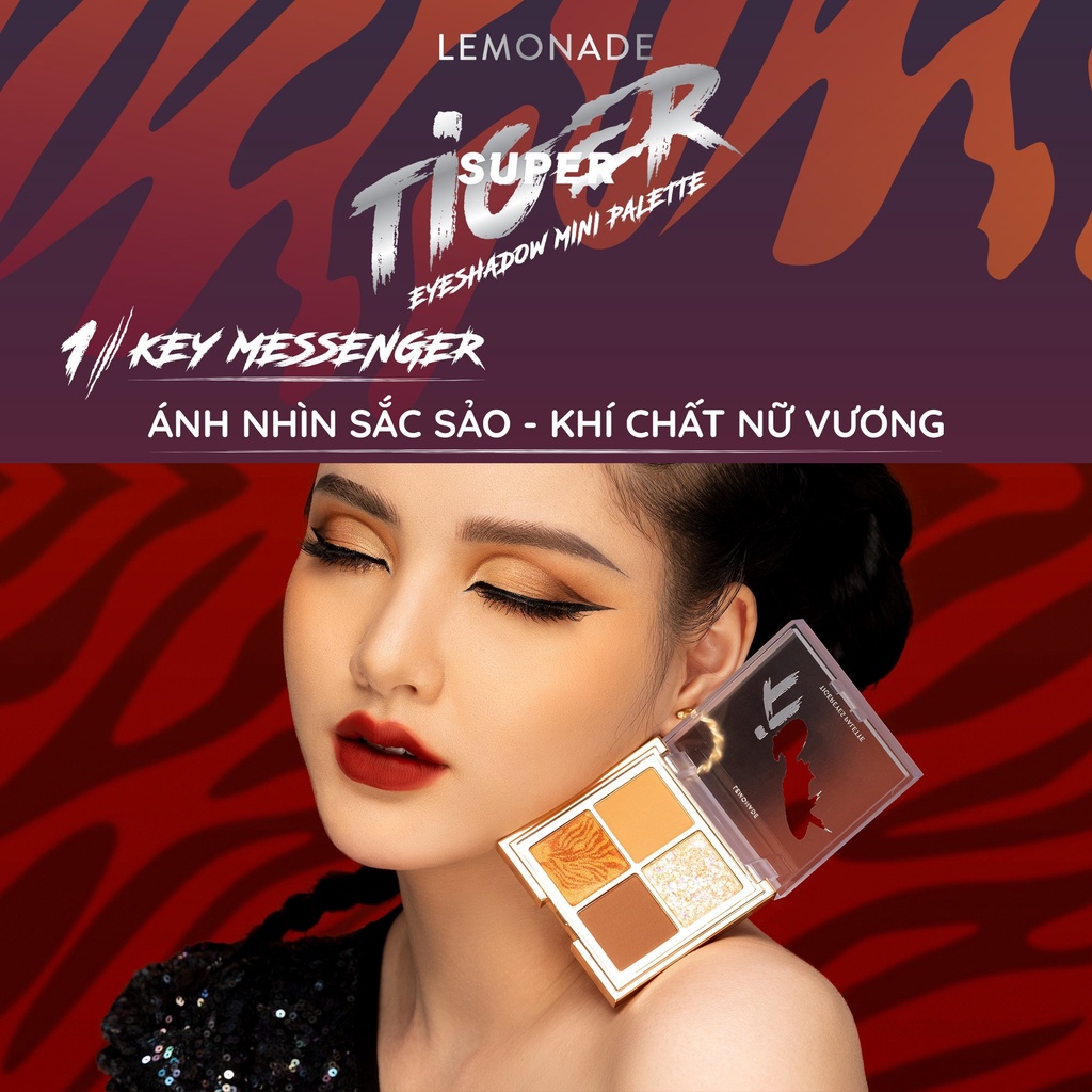 [Mã FMCGMALL -8% đơn 250K] Combo 2 Bảng phấn mắt Lemonade SuperTiger Eyeshadow Mini Palette (8.8g x2 )