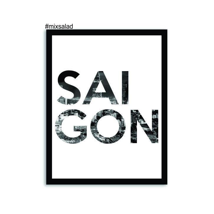 Tranh Canvas Sài Gòn - Hà Nội decor nhà cửa  - Tặng kèm móc treo tranh kh cần khoan tường