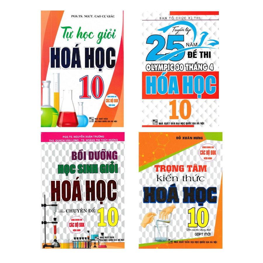 Sách - Tự Học Giỏi+Bồi Dưỡng Học Sinh Giỏi+Trọng Tâm Kiến Thức+Tuyển Tập 25 Năm Đề Thi Olympic 30 Tháng 4 Hóa Học 10